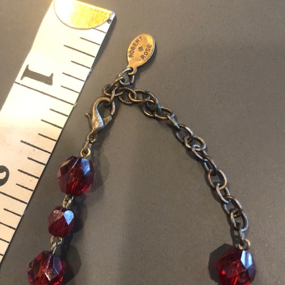 Robert Rose Jewelry Vintage Robert Rise Red Medallion Necklace